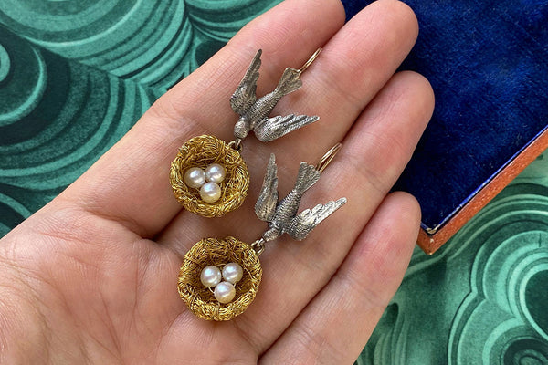 Victorian Bird Earrings