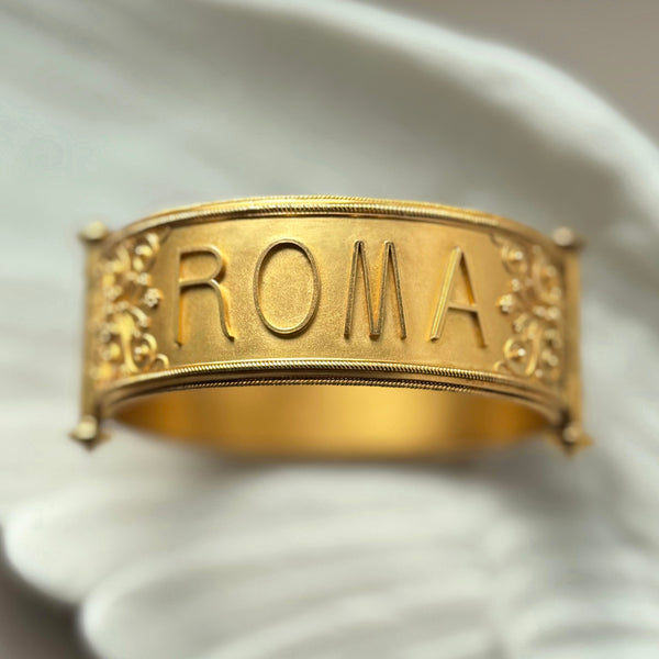 Victorian Grand Tour Gold ROMA Bangle