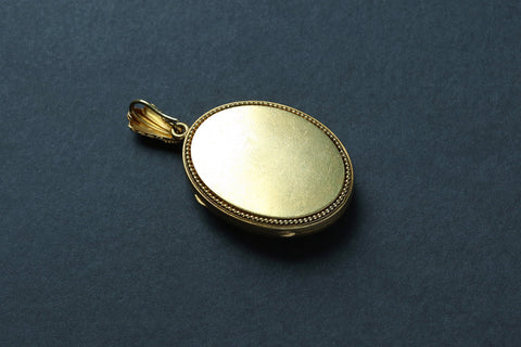 From Victorian Enamel Locket and Chain Set