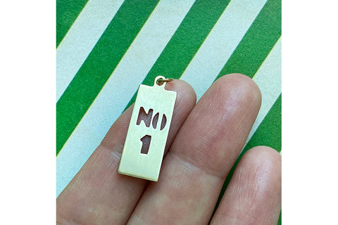 Vintage 14k Gold 'NO 1' Pendant