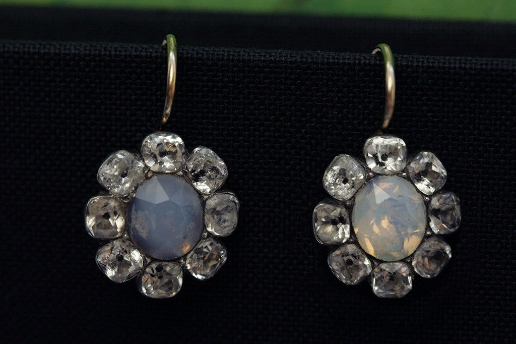 Georgian Paste Drop Earrings - Charlotte Sayers Antique Jewellery