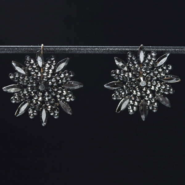 Victorian Snowflakes Cut Steel Earrings