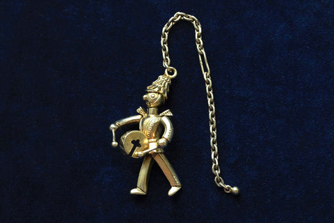 French Drummer Boy Gold Pendant