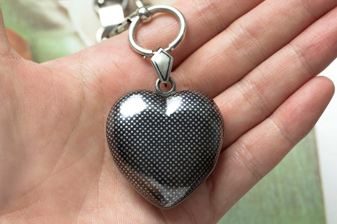 Chunky Niello Heart Locket