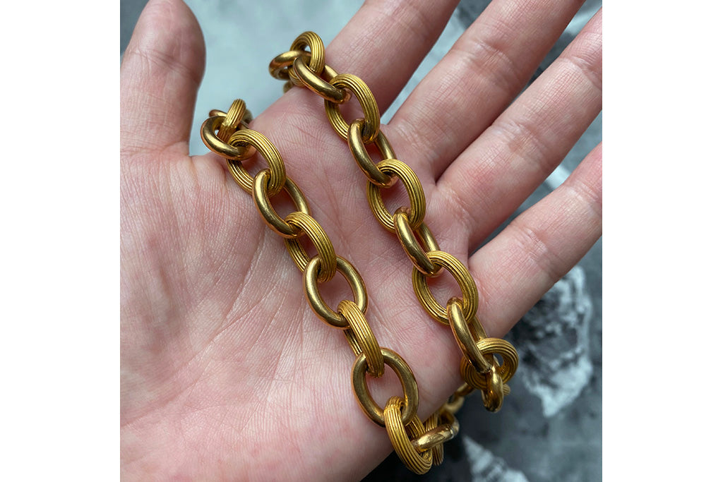 Source Stainless Steel Large Link Bracelet Casting Flower Chain Metal  Bracelet For Wholesale on malibabacom